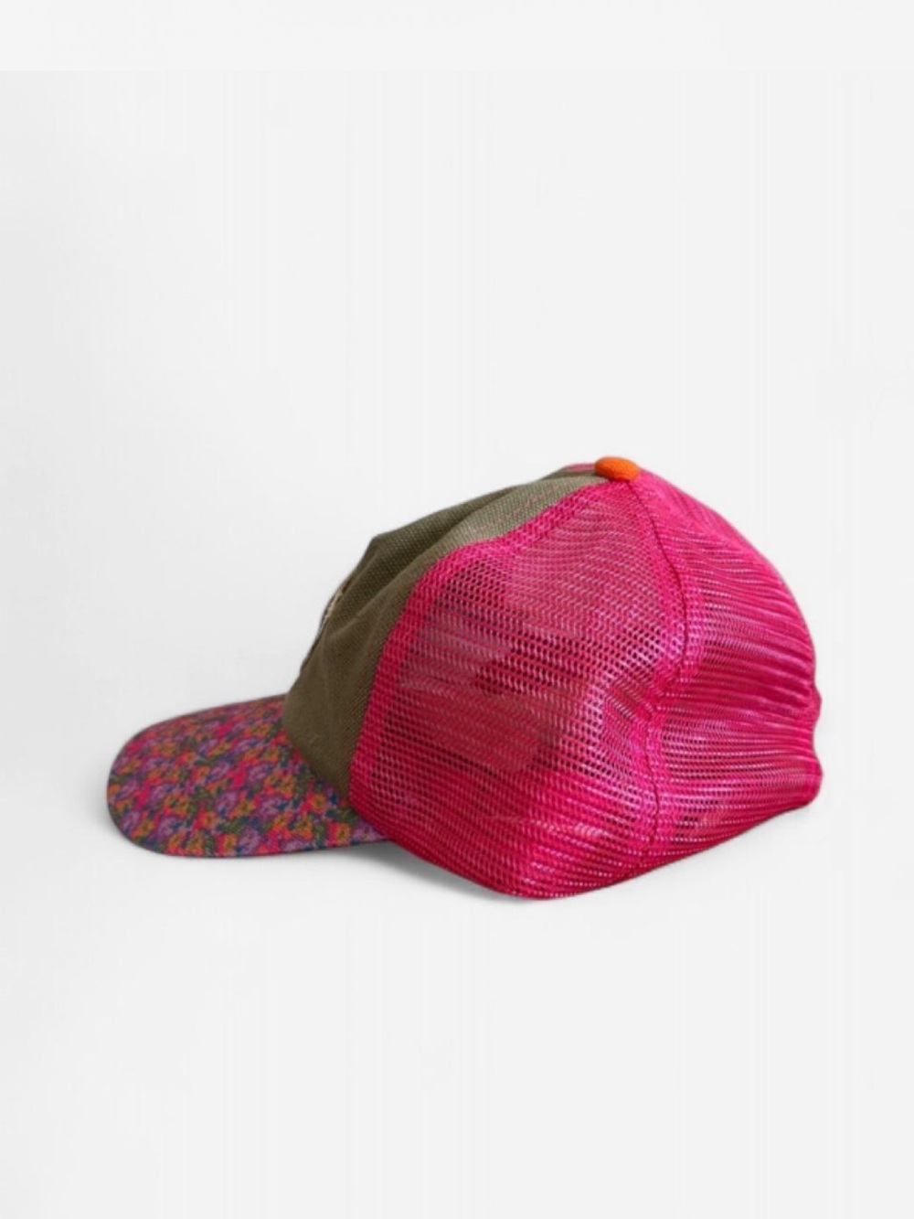 Natural Life agree Spirit Multicolor Trucker Hat - Olive & Pink - Picture 2 of 6